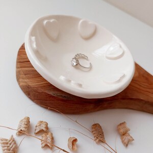 Trinket dish with hearts, jewellery display, ring dish, small bowl, love bowl image 8