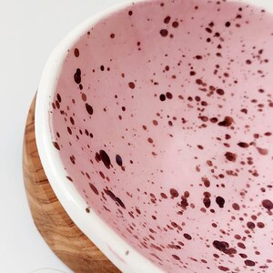 Pink speckled trinket dish, jewellery small bowl, display dish, storage dish image 3