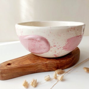 Medium size pink handmade bowl, Breakfast bowl, Crockery, Soup bowl, Dessert bowl