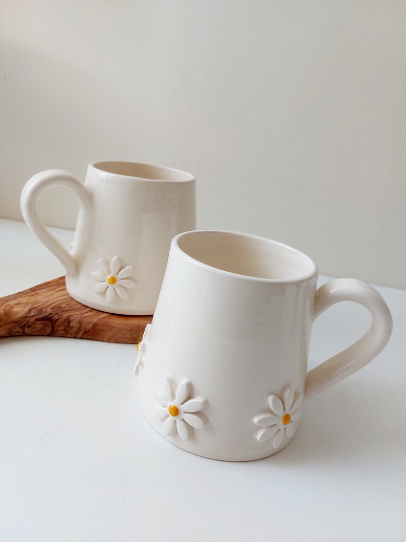 Ceramic mug, Daisy coffee mug, tea cup image 3