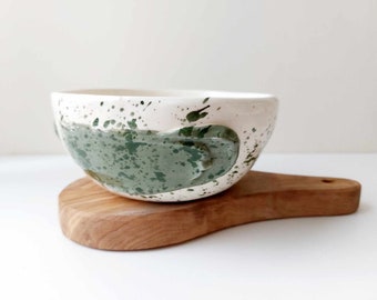 Medium size ceramic dining bowl, handmade pottery bowl, breakfast bowl, soup bowl