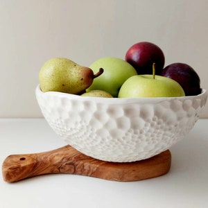 Fruit bowl, Ceramic salad bowl, Handmade centrepiece, Tableware, Pottery bowl, Serving dish