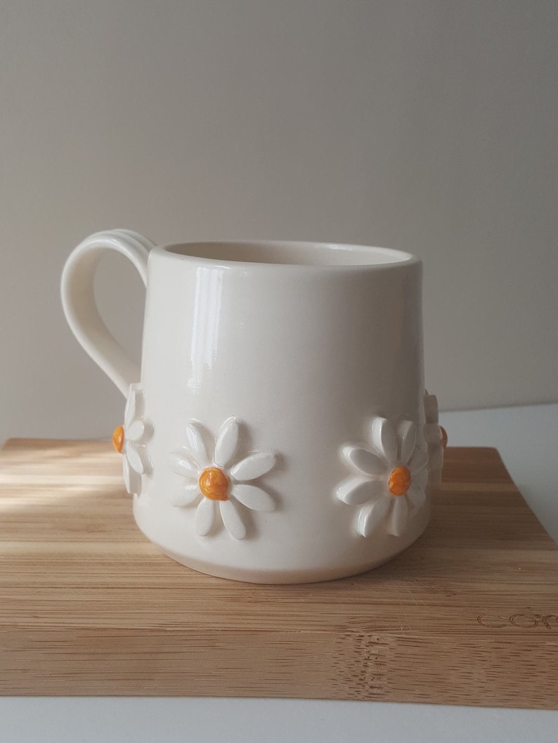 Ceramic Mug Daisy Coffee Mug Tea Cup Etsy