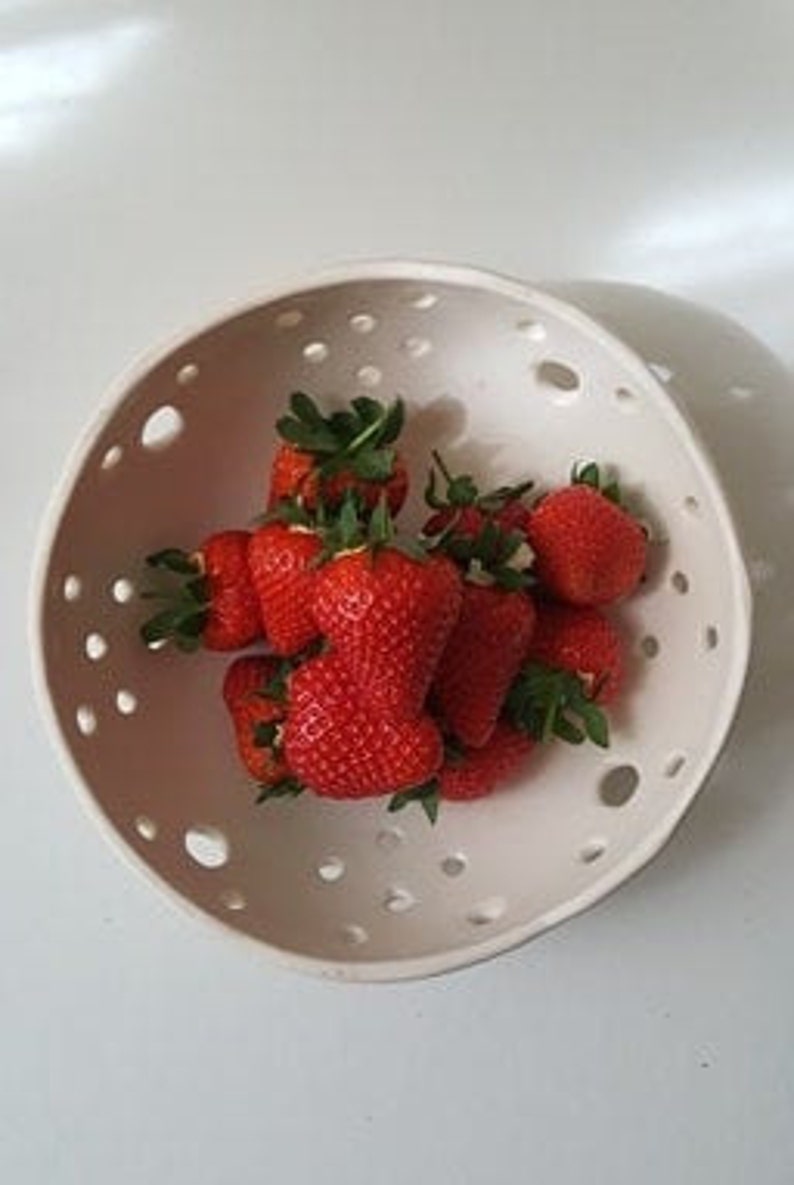 Berry Bowl Handmade Hanging Bowl Ceramic Bowl With Holes Etsy UK