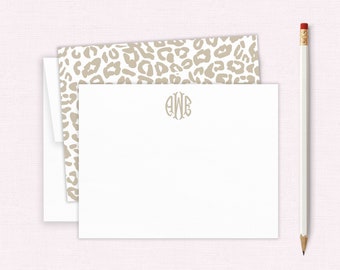Personalized Note Cards Stationery Set Leopard Print Thank You Cards Handbags Note Cards Notecards Purse Lover Stationary Set