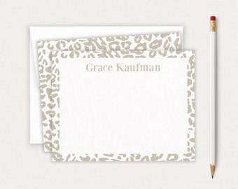 Personalized Note Cards Stationery Set Leopard Print Thank You Cards Handbags Note Cards Notecards Purse Lover Stationary Set