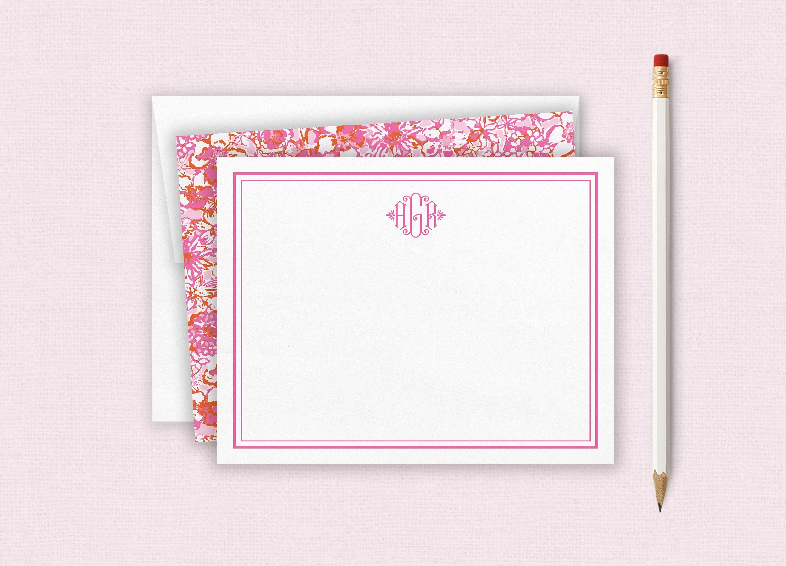 kids monogrammed stationery