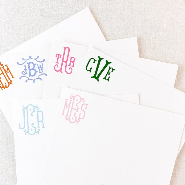 Monogram Stationery / Personalized Stationary / Monogrammed Note Set / Monogram Note Cards / Personalized Monogram Stationary / Flat Note