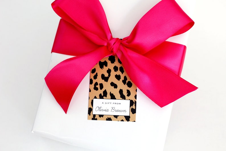 Personalized Leopard Gift Tags Cheetah Print Gift Tags | Etsy