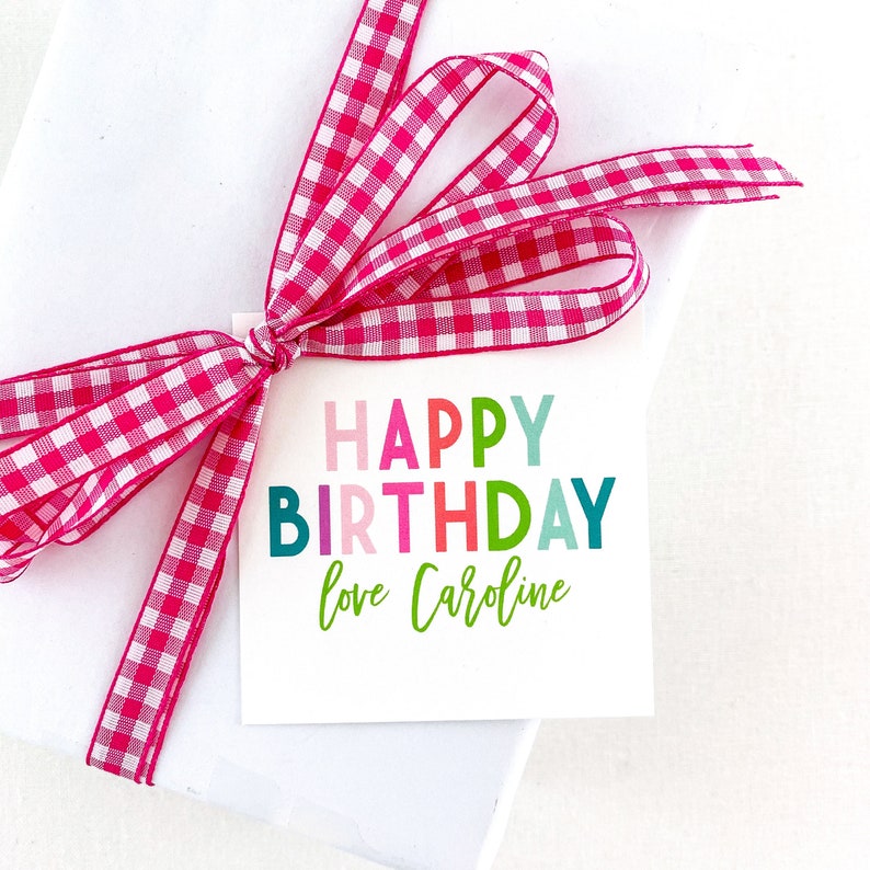 Personalized Birthday Gift Tags for Kids Birthday Favor Etsy