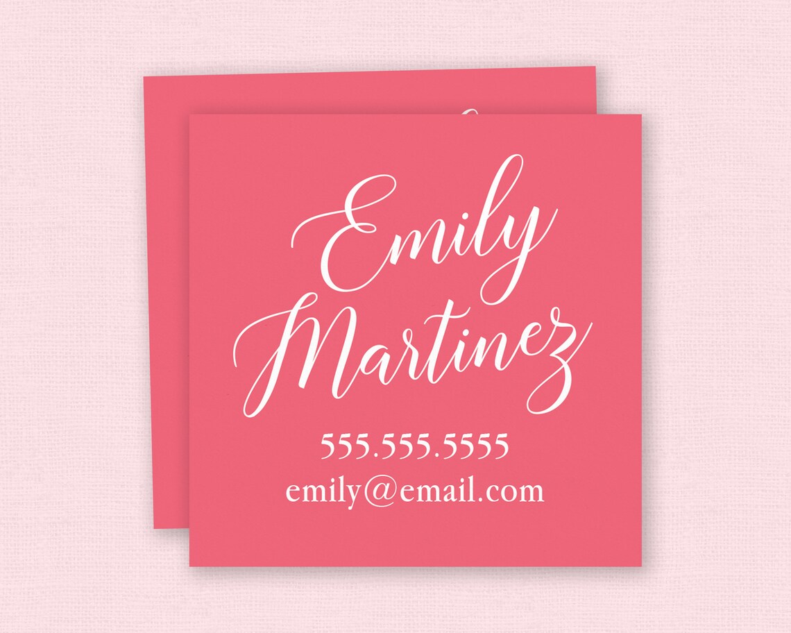 Calling Cards for Women Personalized Business Cards Contact | Etsy