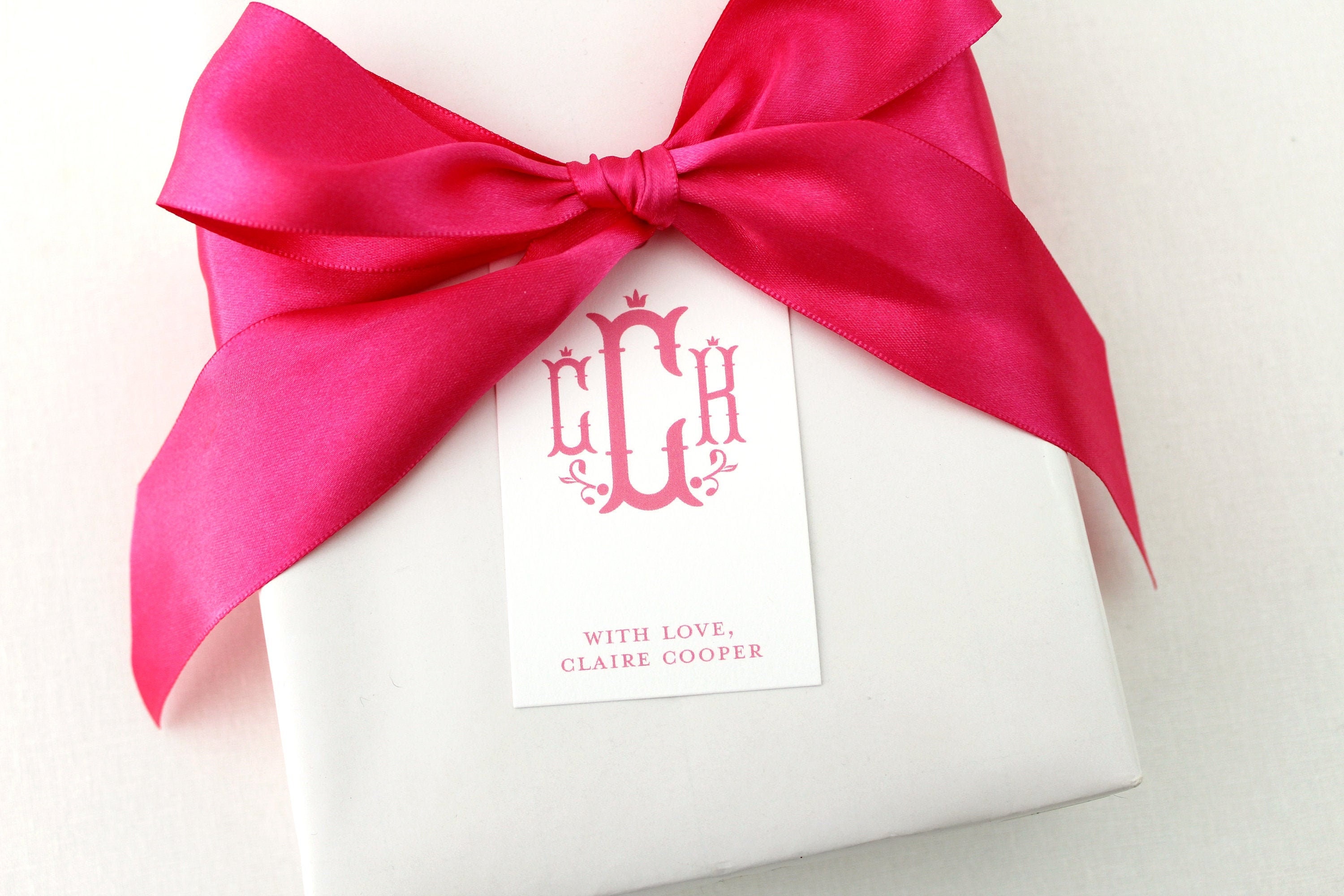 Monogram Gift Tags Personalized Gift Labels Monogrammed Gift Etsy