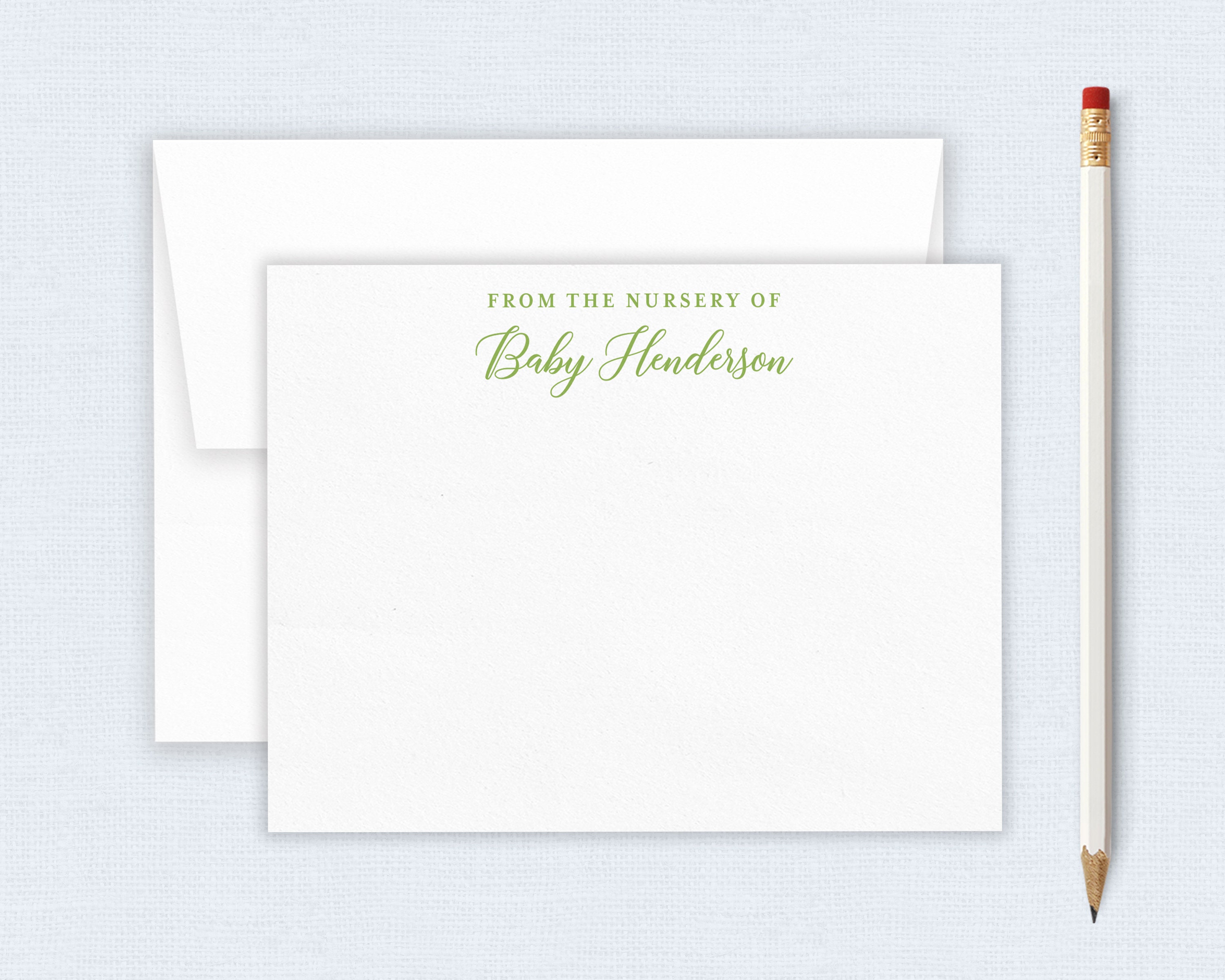 Personalized Baby Stationery Set From The Nursery Of Mom Etsy