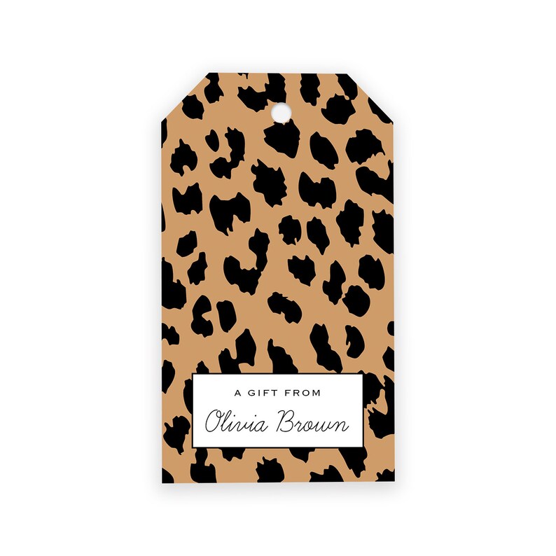 Personalized Leopard Gift Tags Cheetah Print Gift Tags Etsy