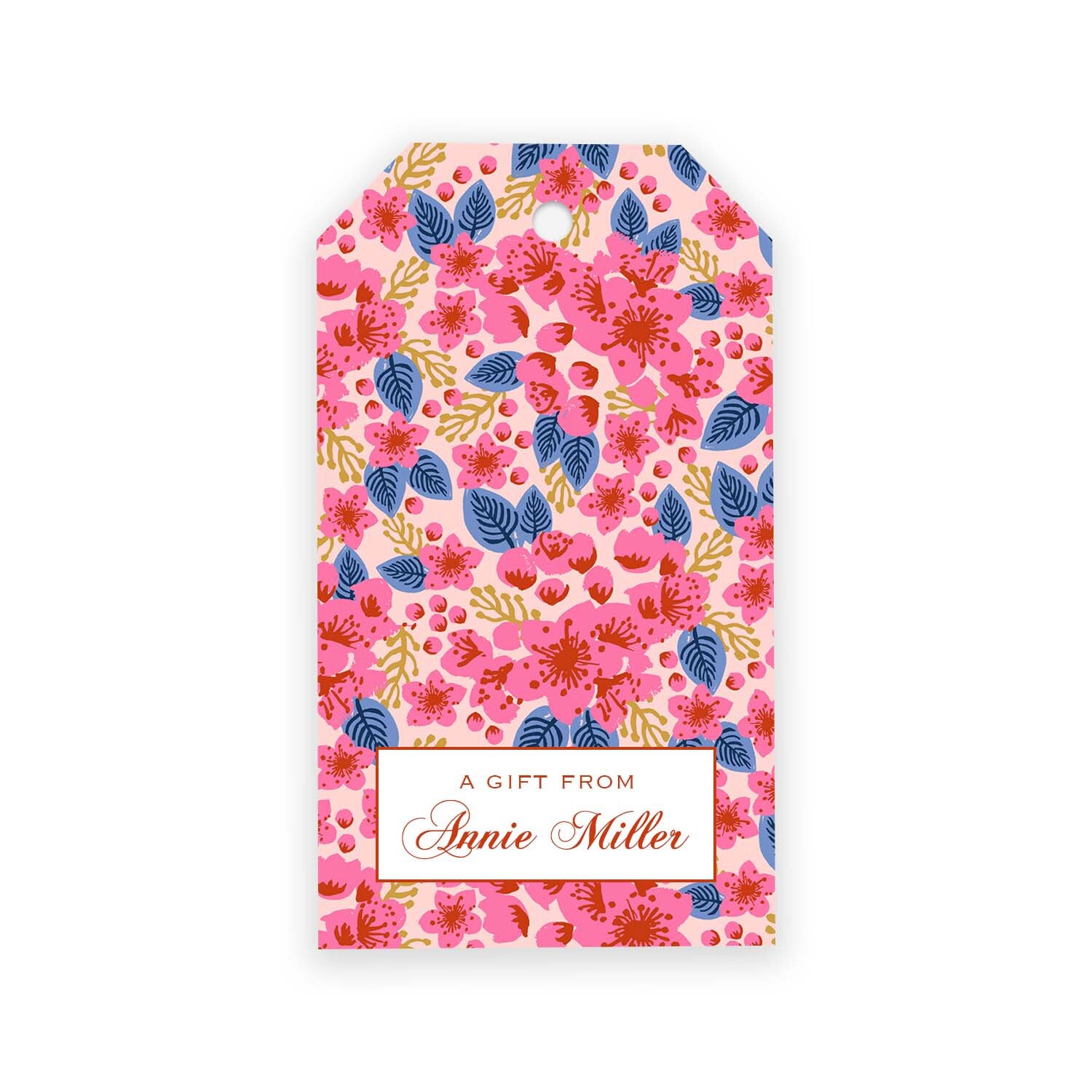 Personalized Gift Tags Pink Floral Custom Gift Tag Tags for Etsy