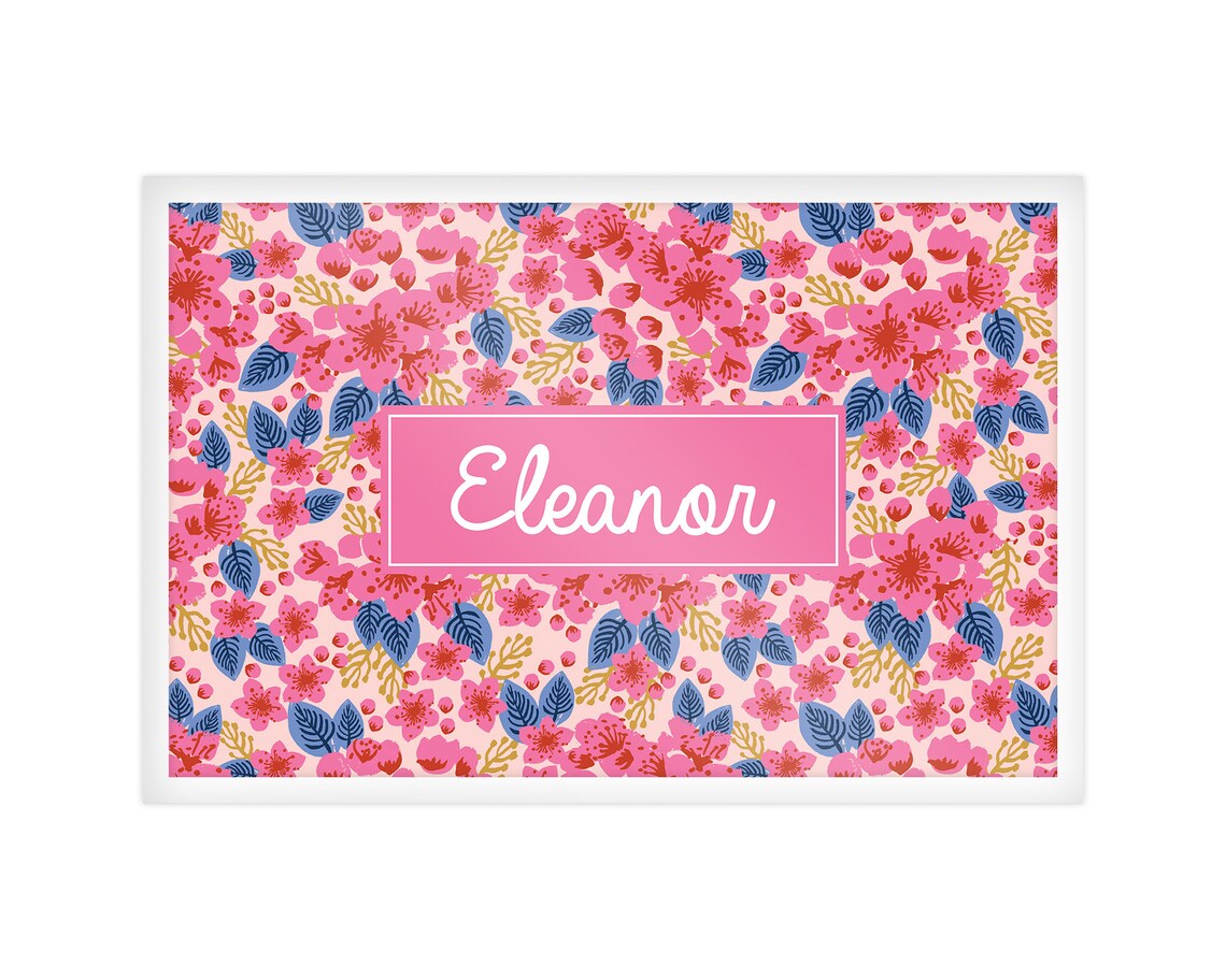 Custom Girl Placemat Craft Mat para niñas Floral Niños Etsy