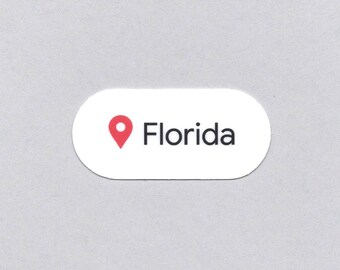 Florida Location Tag Mini Sticker Decal Small Gifts Dimensions 2.125" x .87"