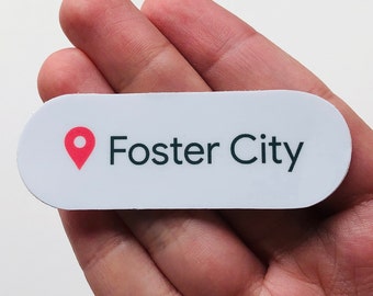 Foster City Sticker: Waterproof Vinyl Decal for Laptop, Water Bottle
