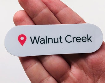 Walnut Creek Location Sticker: Waterproof Vinyl Decal