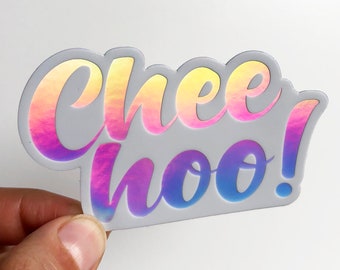 Cheehoo Sticker: Hawaiian Slang, Weatherproof Vinyl Decal 3"x2"