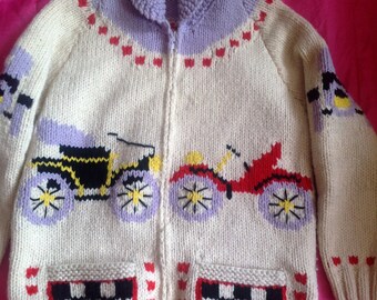 1950's COWICHAN Original Vintage SWEATER  /  Jacket
