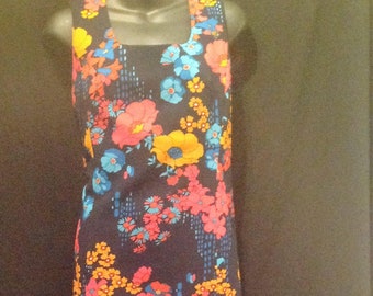 Vestido longo vintage dos anos 70 / Vestido longo floral dos anos 70
