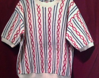 1940s Original Vintage Unisex Cable Knit Sweater - Original “ Rare Cable knit shirt “ Original 1940s Knitwear.