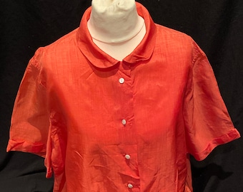 1940s -50s Vintage Ladies Large Blouse / 40s - 50s Large Ladies Vintage Blouse