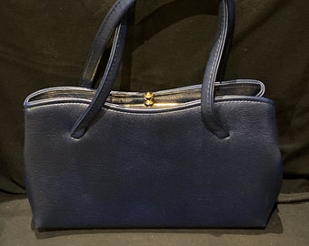 Bolso vintage de los años 50 / Monedero / Bolso vintage azul marino