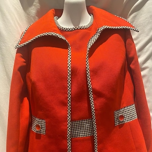 1960s Vintage 2 piece women dress and coat suit / 60s matching dress and coat / 2 piece suit set / Label - Simon Howard