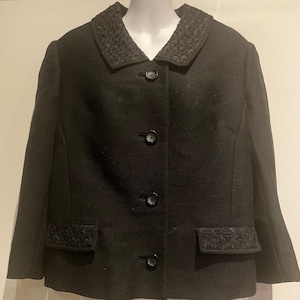 1950 -60s Black ladies Jacket / Label - Eastex