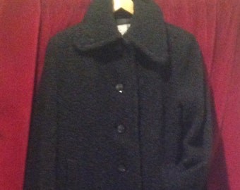 1950's Beautiful Black Persian Coat / Label - Cotsmoor made in England.