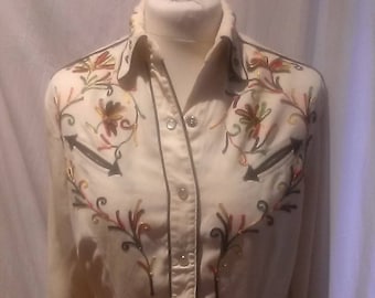 Vintage 1950's “H Bar C” California Ranchwear Western Cowboy Rayon