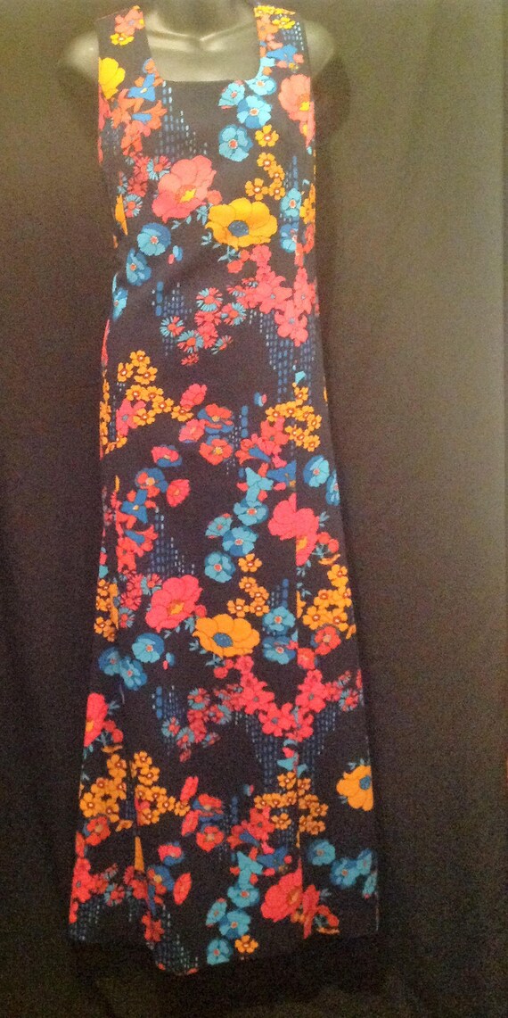 1970s Vintage Maxi Dress / 70s Floral Maxi Dress