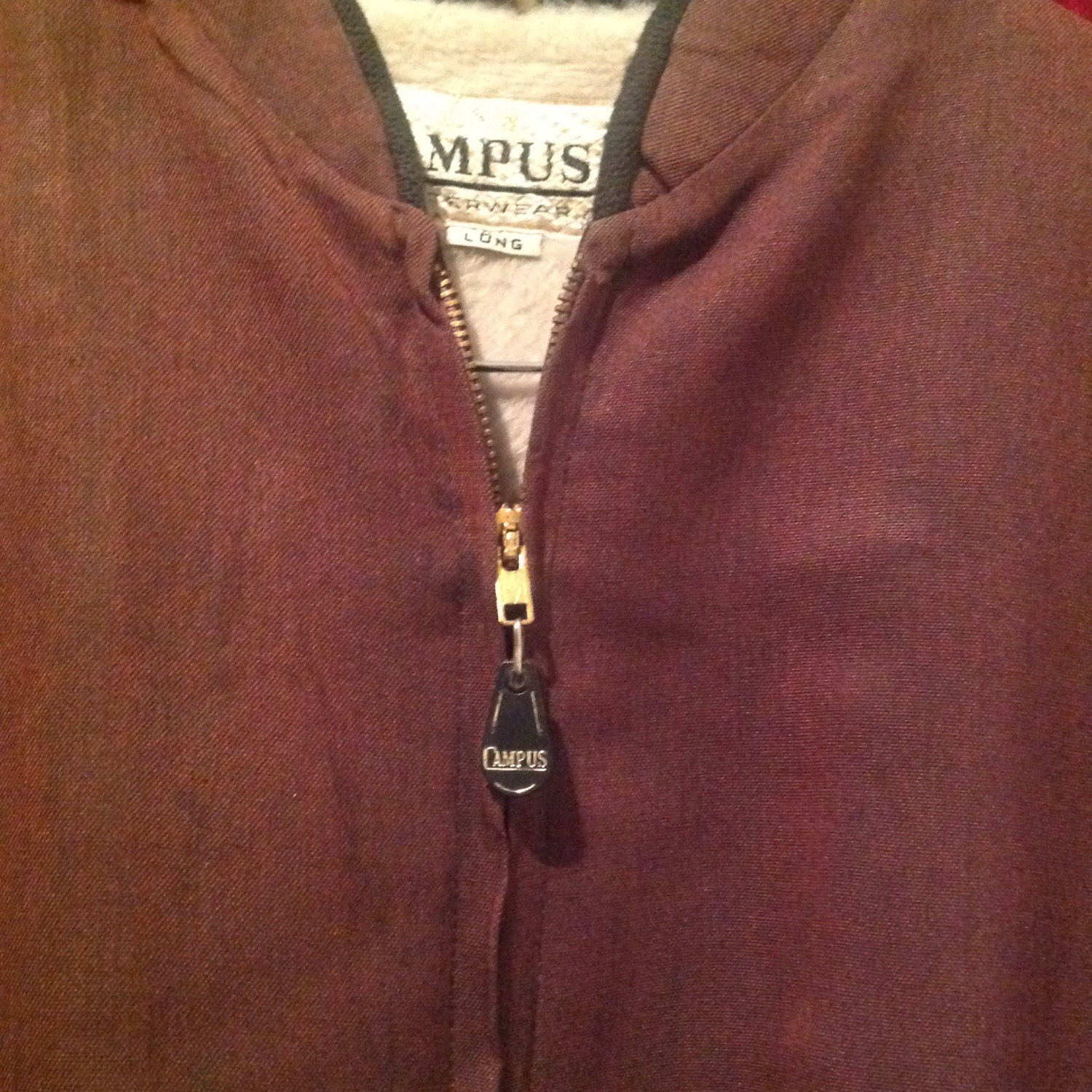 1940s - 50's Rayon Jacket With a Wool Lining / Label