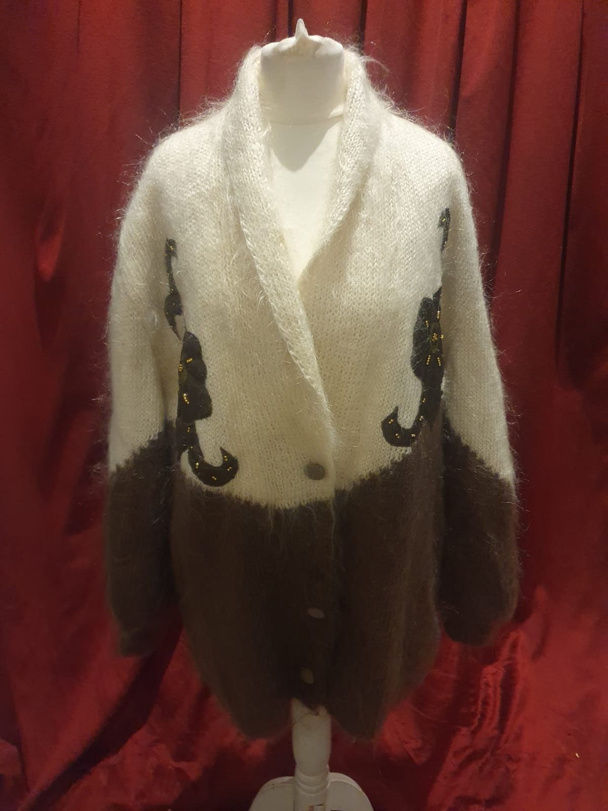 Vintage Mohair Cardigan / Vintage Mohair Knitwear Button Down