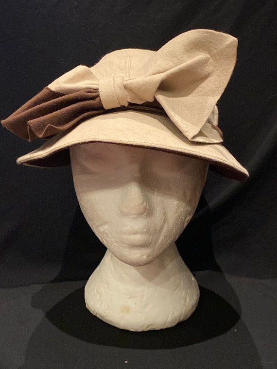 1930s -40s Original Vintage Ladies Felt Hat / 30s… - image 2