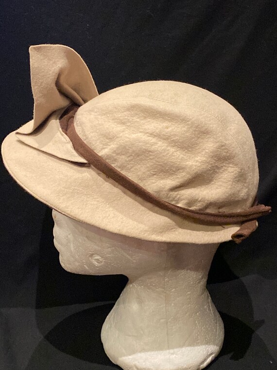 1930s -40s Original Vintage Ladies Felt Hat / 30s… - image 8