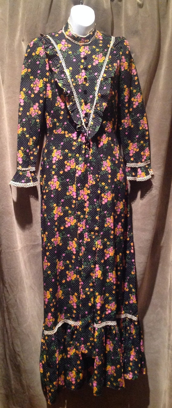 1970s Vintage Maxi Dress / 1970s Vintage Prairie D