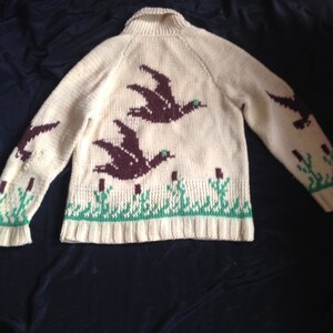 1950s VINTAGE COWICHAN SWEATER / Jumper Jacket / Sweater image 2