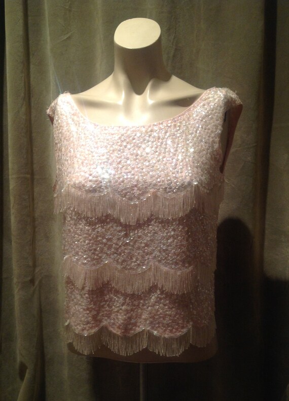 1950s Beaded Vintage Ladies Top