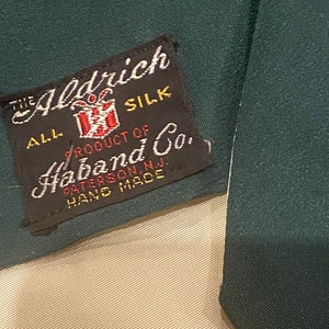 Vintage mens Necktie / Vintage Tie / Label Aldrich product of Haband Co Paterson N.J. Hand made image 10