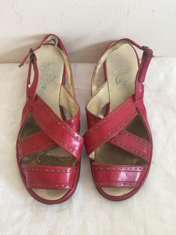 1940s /50s Original Ladies shoes with Fantastic Sa