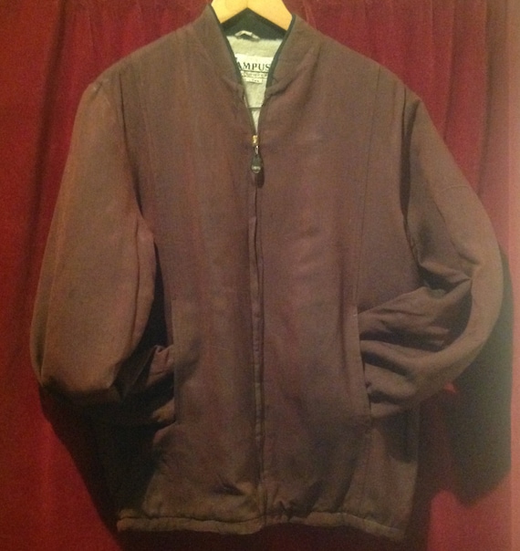 1940s - 50's Rayon Jacket With a Wool Lining / Label