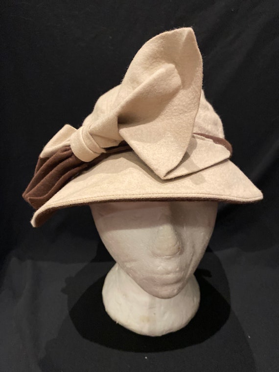 1930s -40s Original Vintage Ladies Felt Hat / 30s… - image 6