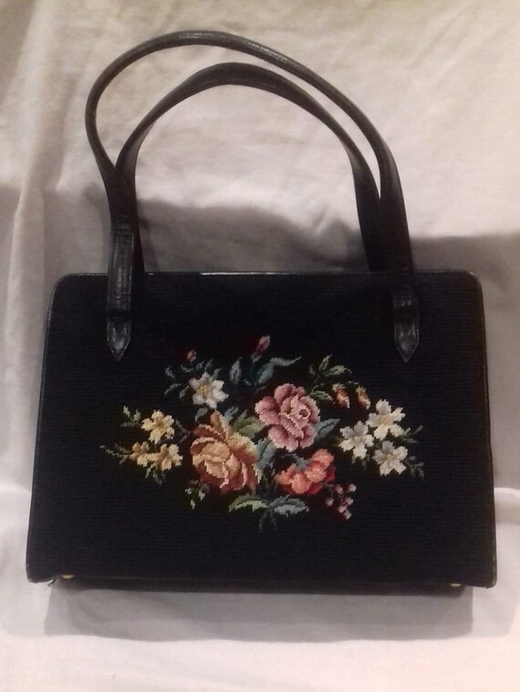 1930s- 40s Embroidered Ladies Handbag/ purse / Vi… - image 2