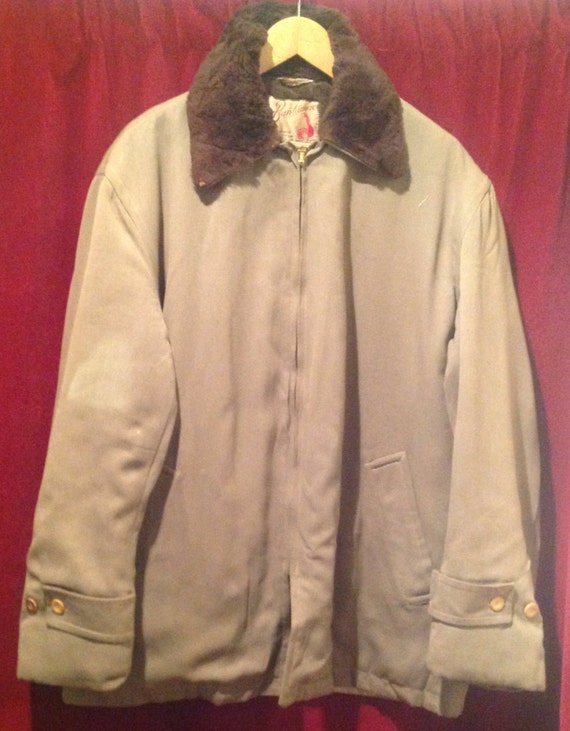 1940s - 50's Rayon - Gaberdine Jacket / Label - Bantamac - NY