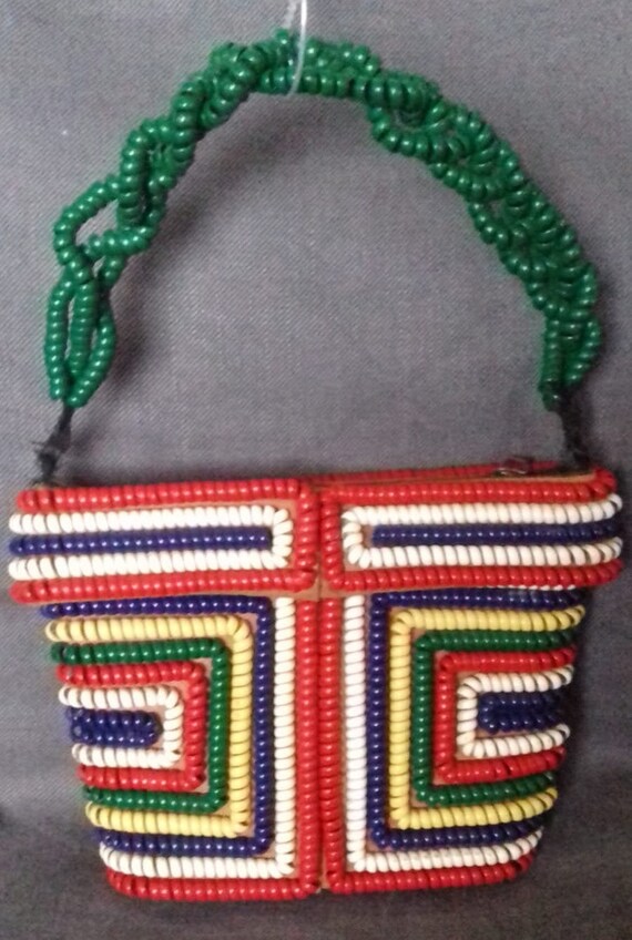 1940s Telephone Cord Bag-Purse / WW11 40s RARE Han