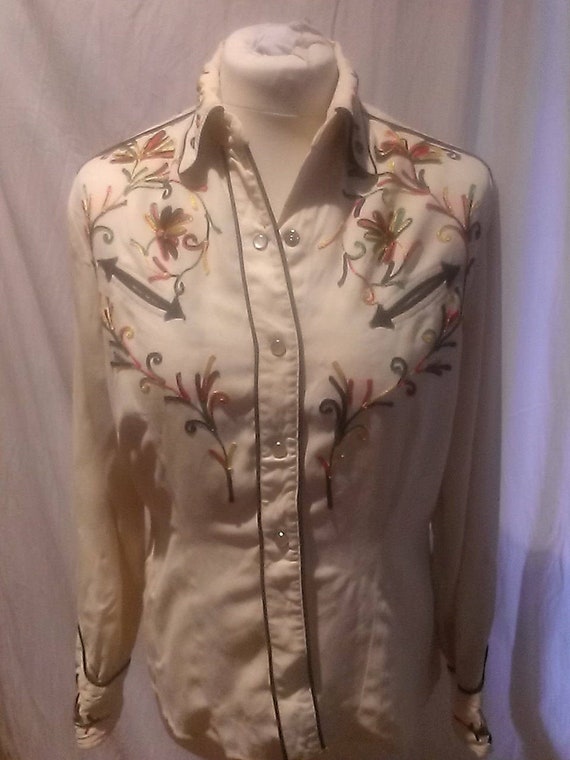 1940s 50s Original Vintage H Bar C California Ranchwear Shirt  