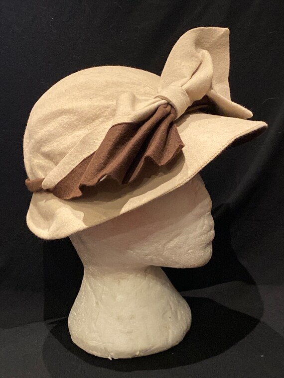 1930s -40s Original Vintage Ladies Felt Hat / 30s… - image 7